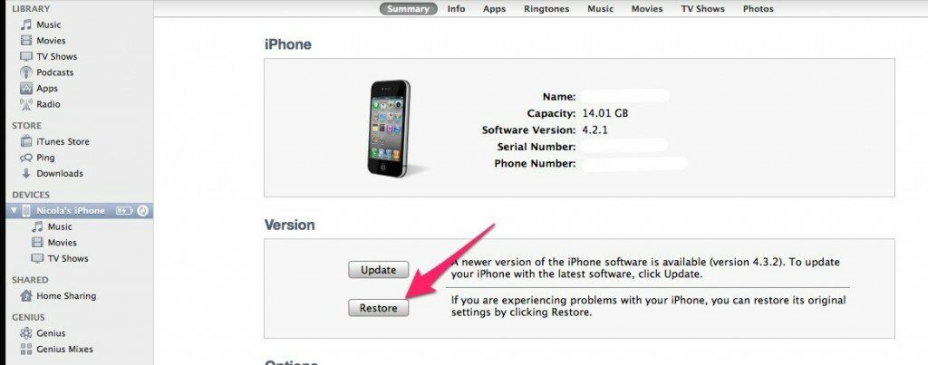 itunes restore iphone